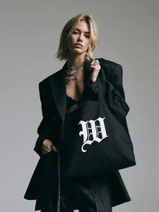 WAAL LAB Everyday Essential Monogram "W" Blackletter Core Tote Bag
