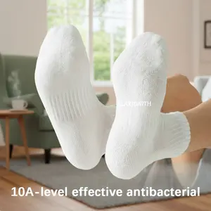 5 Pairs Running Unisex Cushioned Sole Arch Support Athletic Socks, Autumn and winter pure cotton mid-calf socks, antibacterial, odor-resistant, and sweat-absorbent,1 Pair medias para invierno New Year's gift