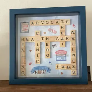 Shadow Box Collection: Careers - Scrabble Tiles & Personal Gallery Frame - Ideal for Display & Collection Focus