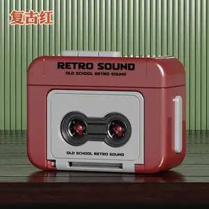 Mini retro cassette recorder can play music and record audio, a fun music box, compact and portable, can be used as a hanging ornament