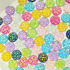 40 Pcs Round Resin Rhinestones DIY Craft Supplies, Decorative Accessories for Clothing, Shoes, Bags, Hair Accessories, Party Decoration, Glitter Rhinestones