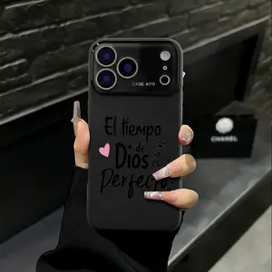 for iPhone 13 God's Timing Is Perfect Spanish Quote Phone Case for iPhone 17 Pro Max 16 15 Plus 14 13 12 Series Full Camera Lens Protection Shockproof Drop Resistant Durable Bible Inspired Verse Phone Case Suitable for All People All Religions All Faiths