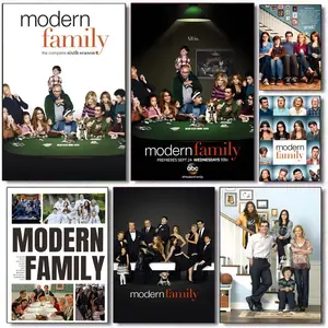 Modern Family Poster HD Waterproof Self-Adhesive Art Vibrant Wall Print for Living Room Bedroom Bar Parlor Home Decor Gift Fade-Resistant Easy-Apply Durable Dly Artwork Multiple Sizes, High Definition, Easy to Apply & Clean