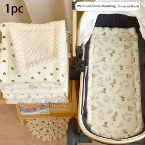 Super Soft Comfortable Baby Stroller Seat Pad, Suitable for Dining Chairs, Infant Car Seats, Fall Winter Newborn Stroller Mat