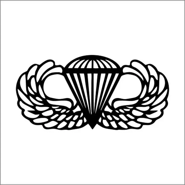 US Army Airborne Jump Wings Vinyl Decal / Sticker 2(TWO) Pack