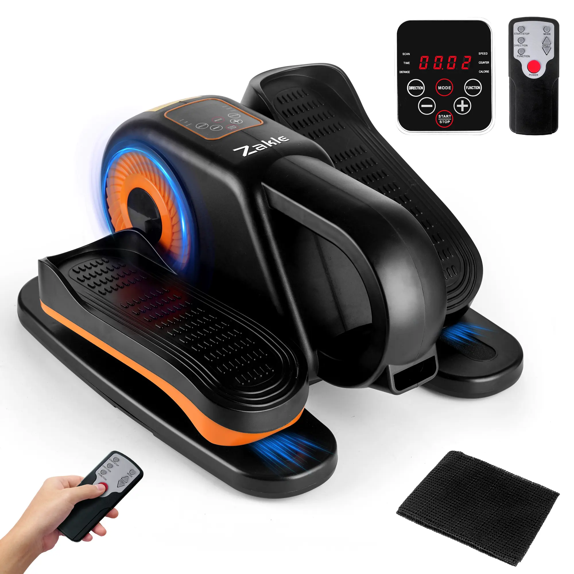 Zakle Under Desk Elliptical Machine, Ellipse Leg Exerciser w/Remote Control & 12 Adjustable Speeds, Noiseless Ellipse Leg Exerciser, Fully Assembled Elliptical Training Machine