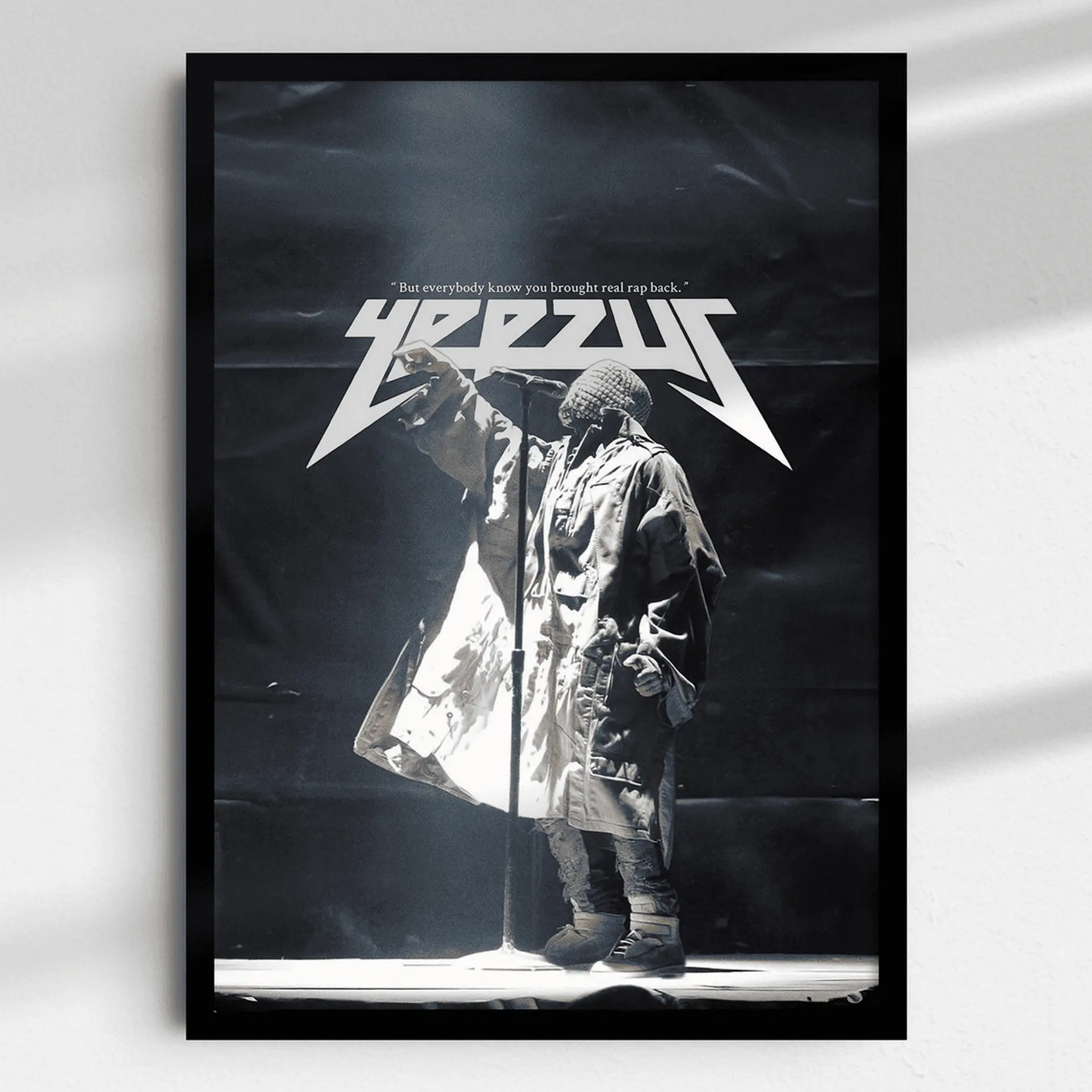 KanYeee Poster Yeezus Poster  Album Poster Print Rapper Wall Art - Rap Decor
