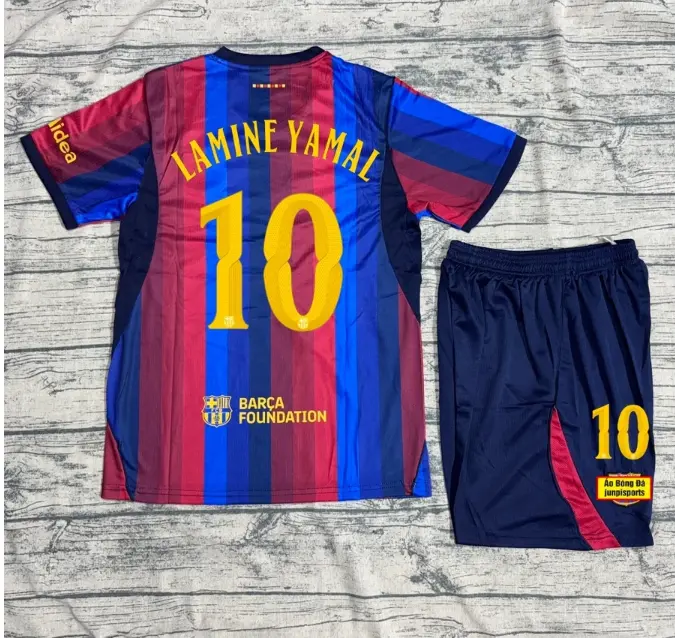 Classic Blue Red Striped Soccer Uniform – Lightweight Football Jersey Classic Blue Red Striped Soccer Uniform – Lightweight Football Jersey