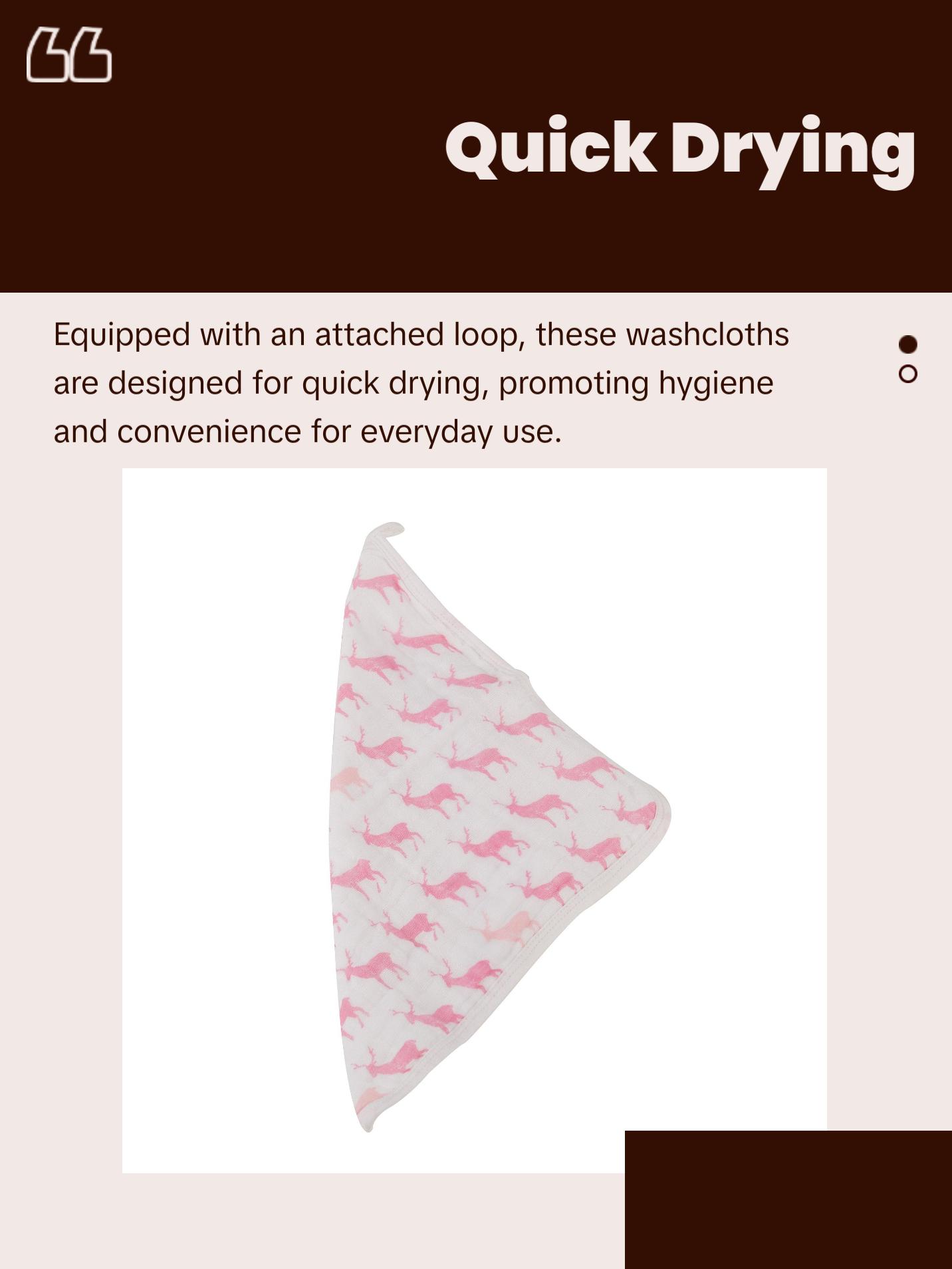 Pop of Pink Wash Cloth set 3PK