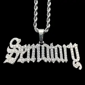 Iced Out Sematary Necklace Silver Plated Haunted Mound Pendant with Cubic Zirconia Stones & Stainless Steel Choice of Chain Free Gift Included