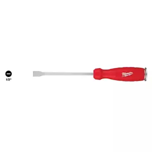 Demolition Screwdriver 1/2" Metal Handle Red Tool for Heavy-Duty Tasks
