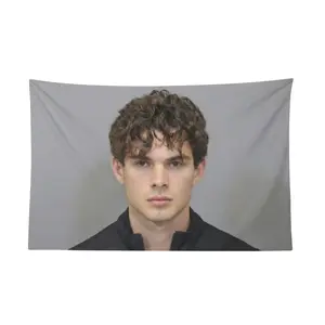 Clavicular Mugshot Iconic Moment Wall Flag - Celebrate Sports History with Teamwork Excellence and Collaboration Tribute Decor Tapestry Bedroom Dorm Wall AthleteFlags Athlete Flags