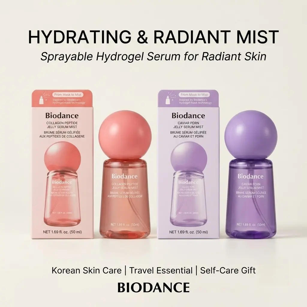 Caviar PDRN Jelly Serum Mist - Korean Skincare Hydrating Face Spray, Revitalizing Radiance Boost, Sprayable Hydrogel, Travel Essential, Women's Self-Care Gift, Moisturizer