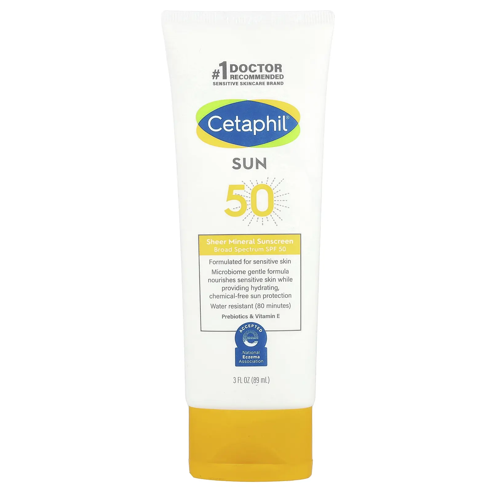 Cetaphil Sheer Mineral Sunscreen, SPF 50, 3 fl oz (89 ml) | HSA/FSA Eligible Cetaphil Sheer Mineral Sunscreen, SPF 50, 3 fl oz (89 ml) | HSA/FSA Eligible