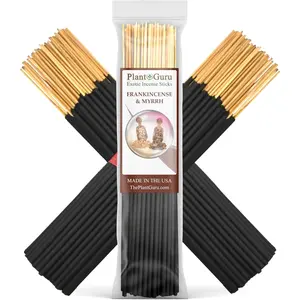 Frankincense and Myrrh Exotic Incense Sticks 7 Inch - Bulk 1 Bundle 85 to 100 Sticks - Natural 7" Long Lasting Aroma That Burns for 30 to 45 Minutes.