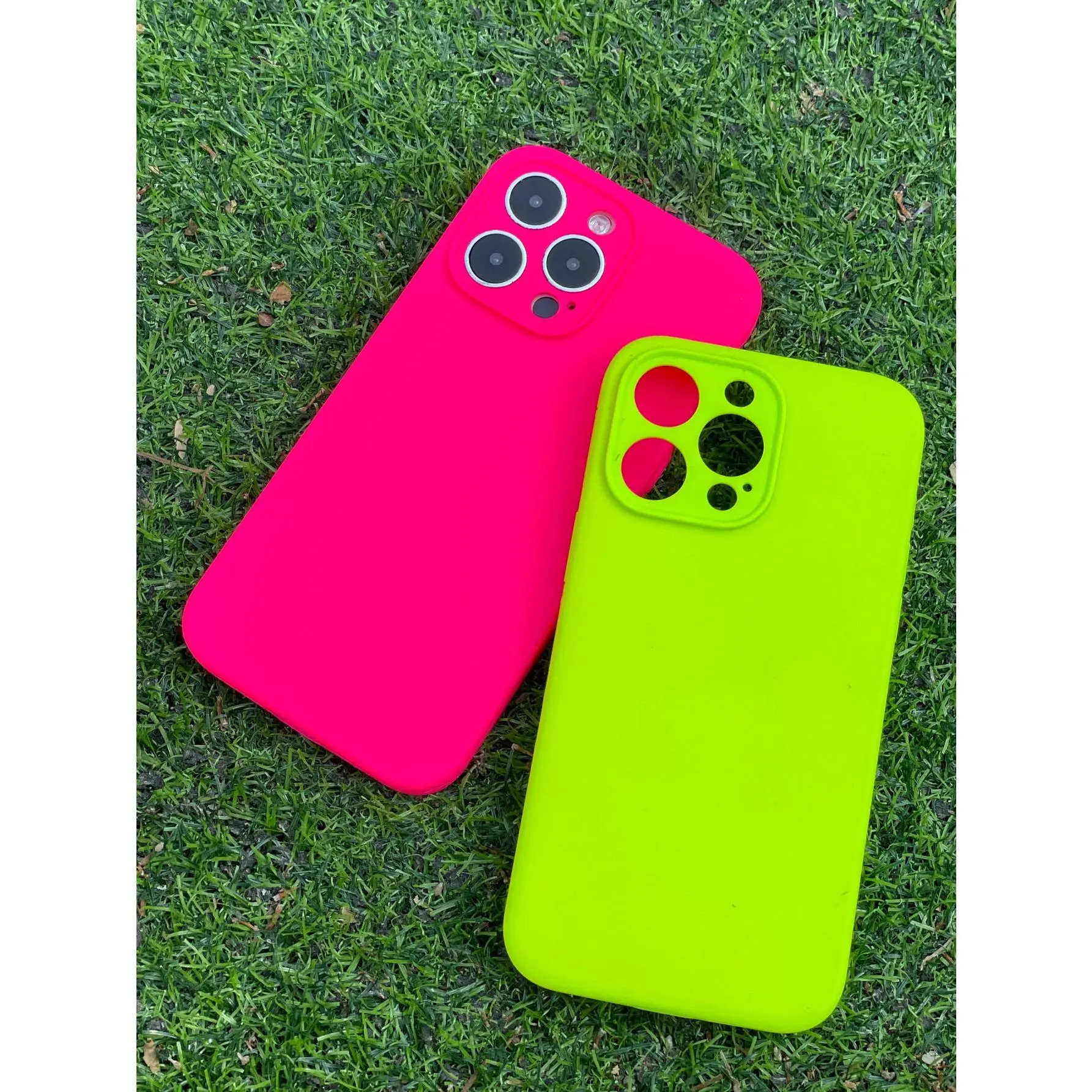 for iPhone 15 pro max Case Neon Liquid Silicone 13 Pro Max 14 Pro Fluorescent Cases for iPhone 11 12 14 15 Plus Lens Full Cover