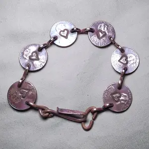 Love Penny Bracelet with Pure Copper Chain for Women
