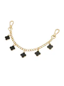 Purse Charm Chain, Gold Decorative Bag Chain with Clover Pendants, Handbag Accessories, Cute Purse Charms for Tote Bags, Shoulder Bags, Fashion Jewelry Gift for Women