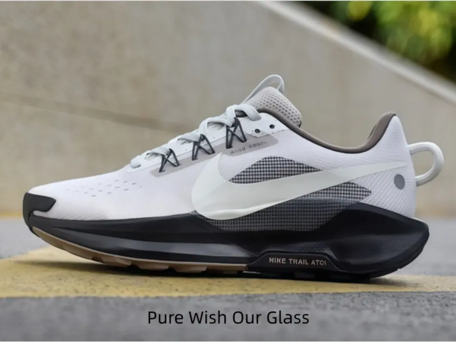 Outdoor Mountain Trail Running Shoes Stretch Breathable Grid Mesh Upper High Rebound Two-Tone Curved Midsole Anti-Slip Deep Groove Rubber Sole For Long Distance Trekking Training