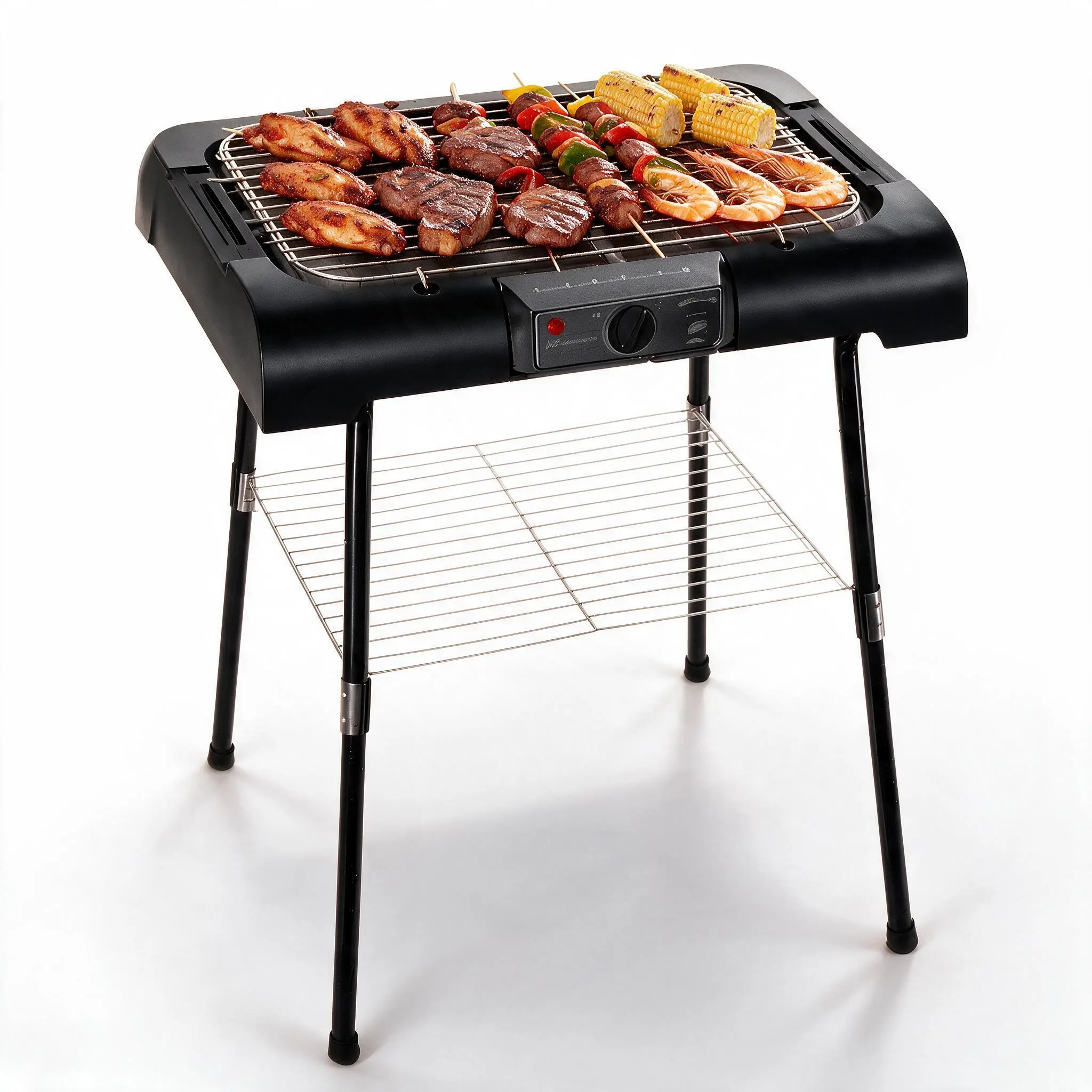 AORAN Portable Electric Grill Folding Design Adjustable Stand or Tabletop