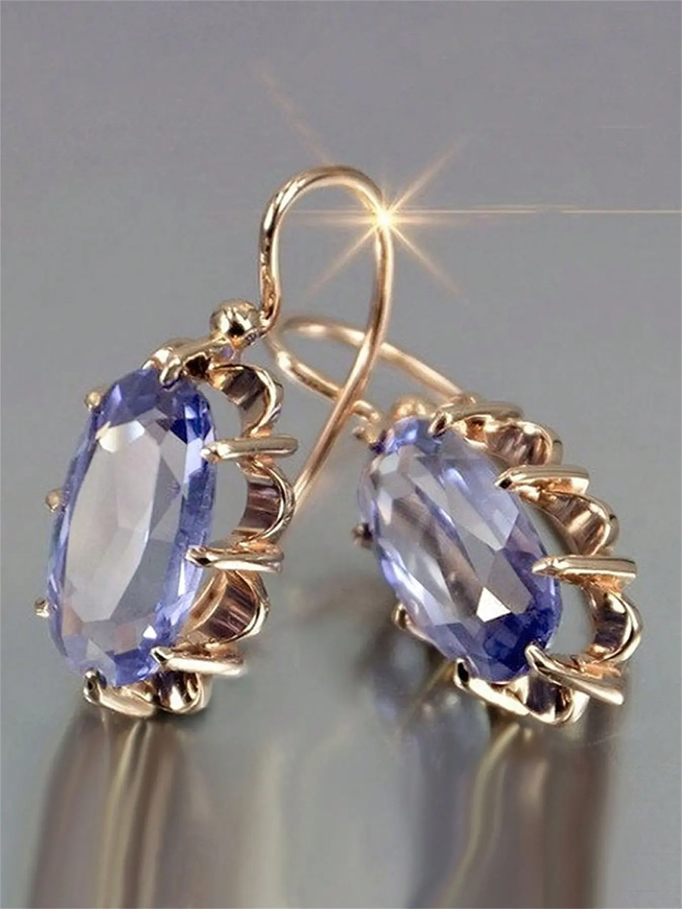 1 Pair Glamorous Sparkling Cubic Zirconia Drop Earrings Teardrop Fashion Earrings For Women For Gift Wedding Jewelry