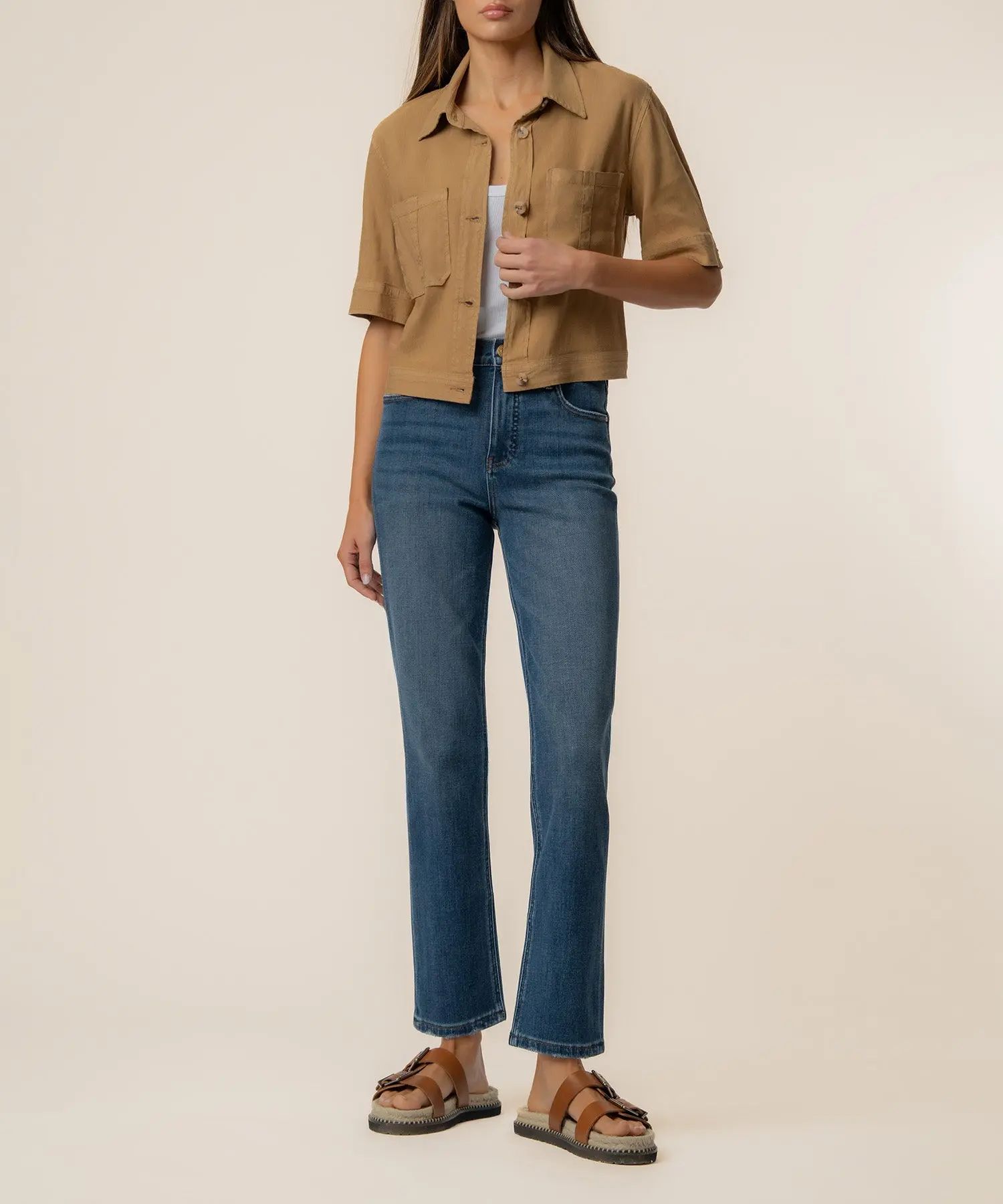 Finly Linen Jacket in Wood Finly Linen Jacket in Wood
