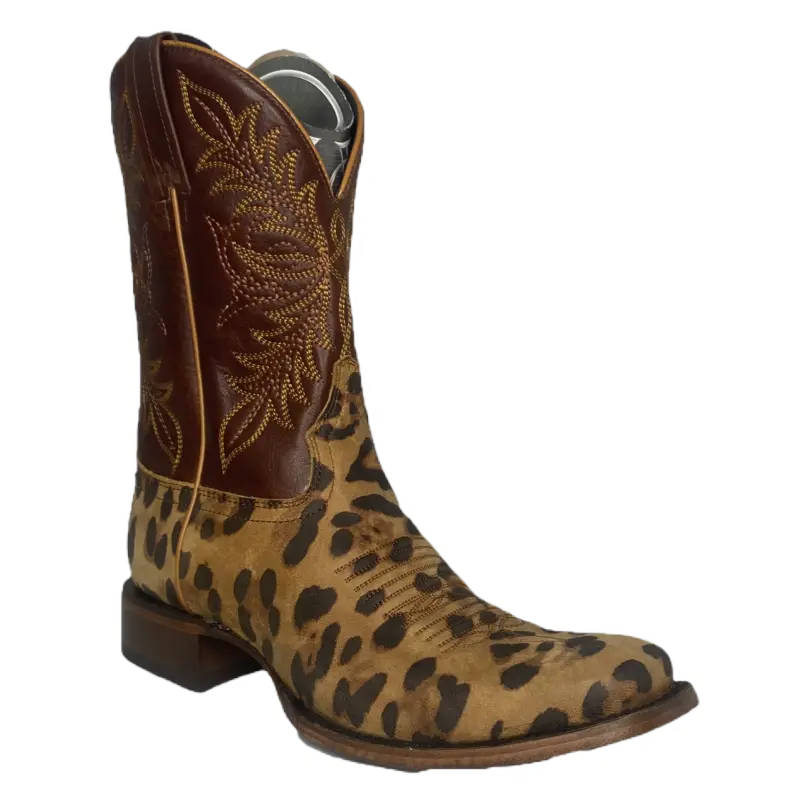 Caborca Silver® Ladies Chita Miel & Brown Square Toe Boots SL-MEA089