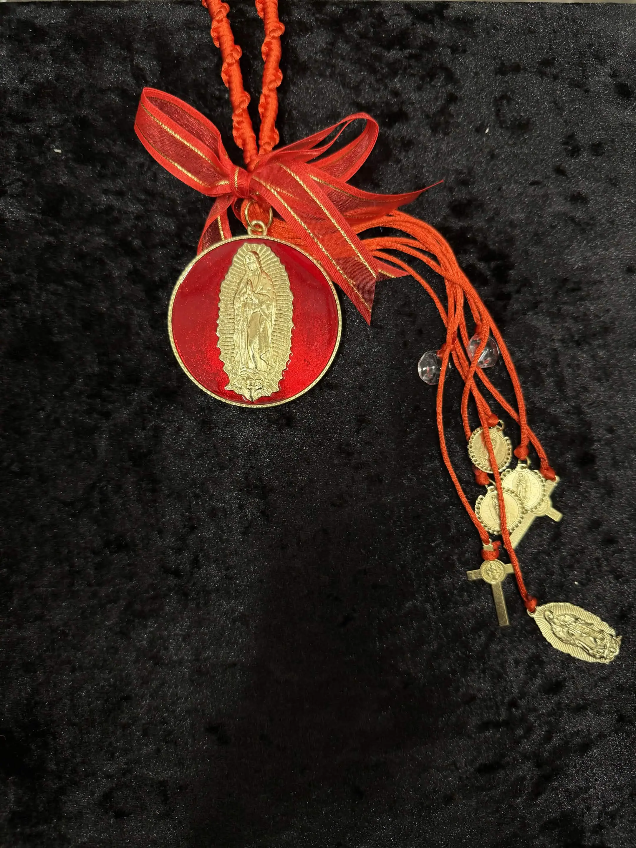 Rearview Mirror Rosary Pendant