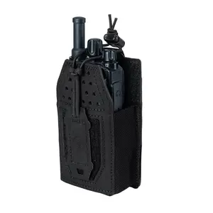 Tactical Molle Radio Pouch Radio Holster Universal Radio Holder For Walkie Talkie Motorola BaoFeng UV-5R BF-F8HP Adjustable Storage Rifle Magazine Pouch(Black)