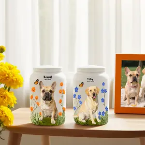 Ceramic Pet Urn for Dogs and Cats – Cremation Memorial Keepsake