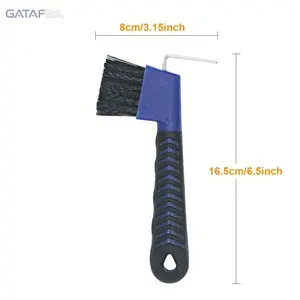 Horse Hoof Pick, Hot Equestrian Grooming Essential, Equine Multifunctional Hoof Cleaner With Brush, 2 In 1 Portable Hoof Cleaning Tool, Durable Lightweight Removes Dirt Mud Dust, Perfect For Stable Farm Ranch Daily Horse Grooming Outdoor Riding Training