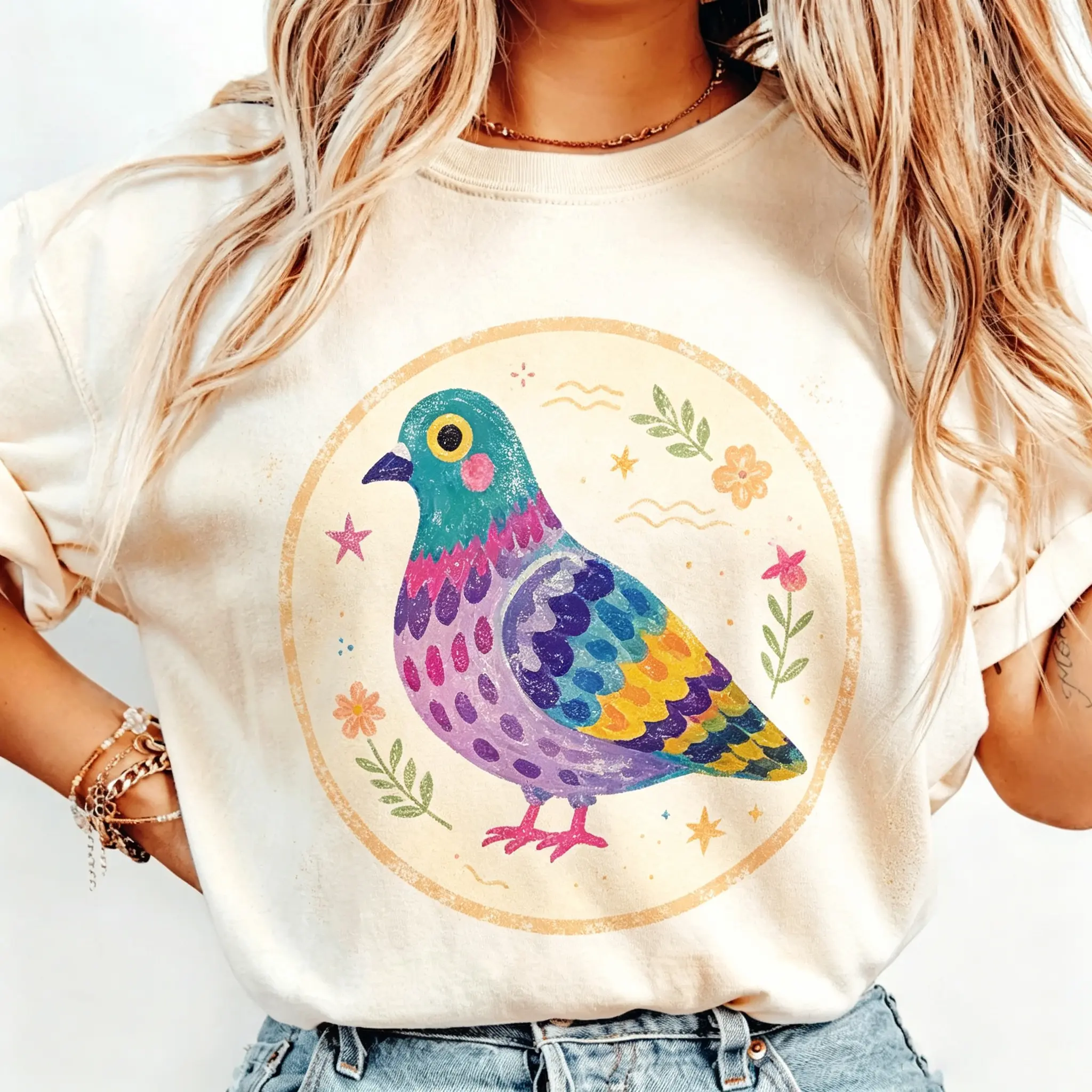 Vibes Feel Off Vintage Frog GrapVibrant Dove Graphic T‑Shirt, Cottagecore Cute Bird Tee, Gift For Bird Lovers, Whimsical Wildlife Print Tophic Tee, Sorry I’ve Got to Go Funny Retro Shirt, Unisex Aesthetic Casual T-Shirt