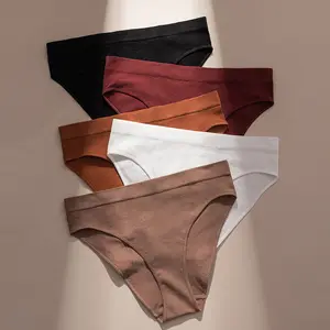 4/5 Pack Women's Seamless Ribbed Panties| No-Show Soft Stretch Underwear Set