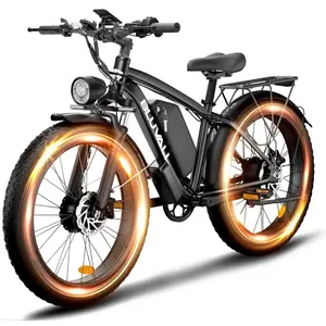 2000W 26" x 4.0 Fat Tire E-Bike Dual Motor Ebike,48V 22.4AH Battery Electric Bike for Adults,7-Speed 35MPH Full Suspension Mountain Snow Ebike