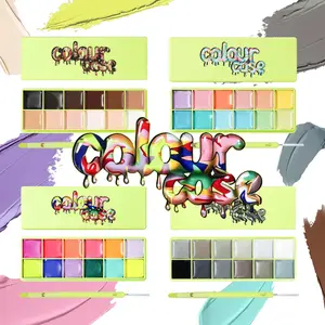 Colour Cases Cosmetic Paint Palette and Spatula Brush, Highly Pigmented Palette by Made by Mitchell, Professional Makeup Tool and Gift Set