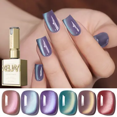 White Ombre Cat Eye Nails TikTok Shop