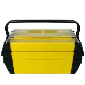 Stalwart Portable Tool Box - Rugged Tacklebox w/3 Tiers