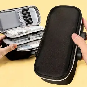 Portable Multifunctional Storage Box, Handheld Combination Lock Pencil Case, Boy Canvas Stationery Box, School Student Large Capacity