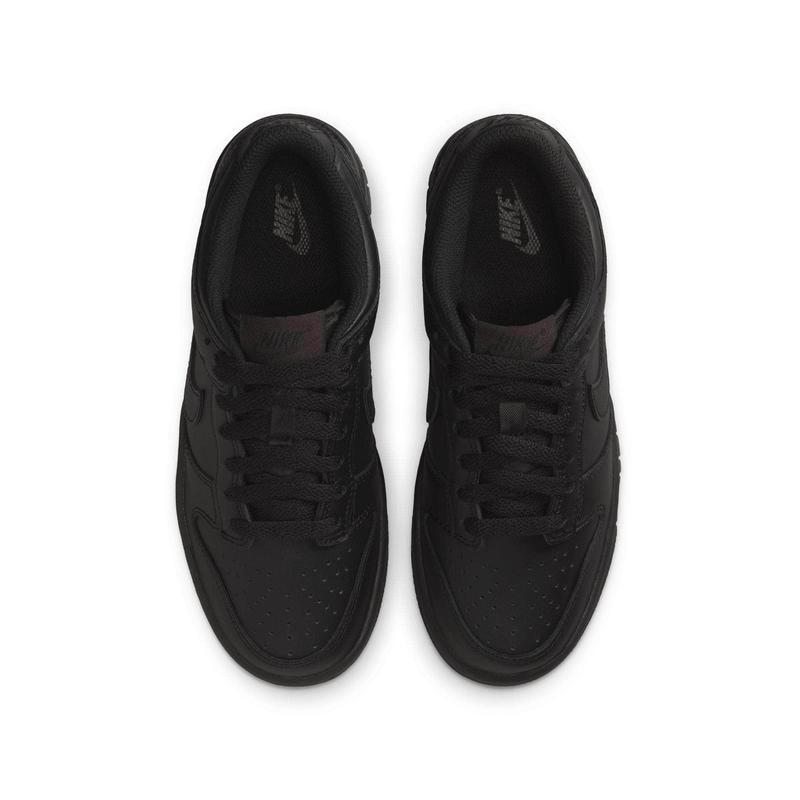 Nike Dunk Low "Triple Black" - FB9109-009 Classic Black Leather Sneakers with Ankle Padding & Full-Length Rubber Outsole for All Seasons