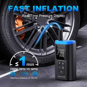 LupuAuto Wireless Portable Car Tire Inflator  Fast Inflation USB Charging 12V Power Supply Suitable for Motorcycles, Cars, Balls Car Air Compressor Car Maintenance Tool