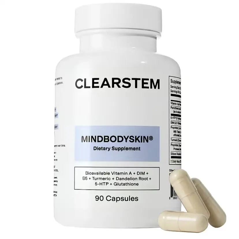 Clearstem Hormonal Acne Supplement with DIM, B5, Turmeric - 90 Capsules for Clear Skin, Hormone Balance - Natural Dietary Edible Wellness Supplement by Clearstem Healthcare