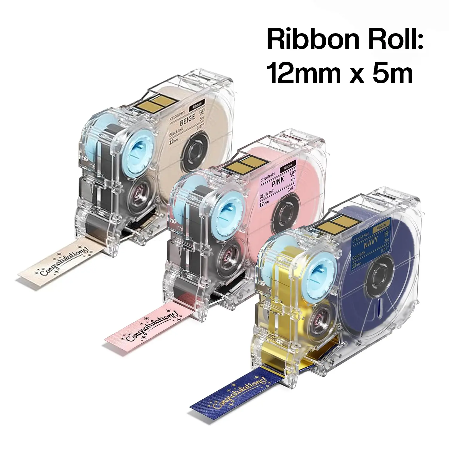 Phomemo A30 Printer Ribbon Rolls, Satin Ribbon Consumables for Gift Wrapping, Decoration & Craft Printing