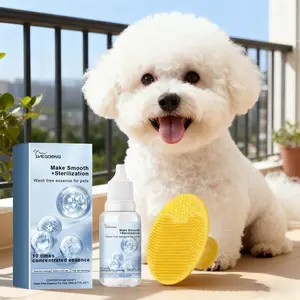 No-Rinse Fur Care Essence for Dogs & Cats, Puppy, Poodle, Gentle Formula Pet Conditioner with Massage Comb, Grooming Essentials for Soft & Shiny Coats, Grooming Products