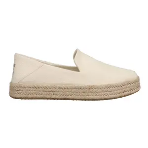TOMS Womens Carolina Espadrille Slip On Flats Casual - Off White