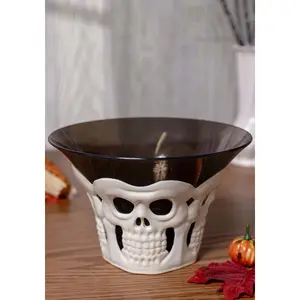 4.5-Inch Skull Candy Bowl Decoration