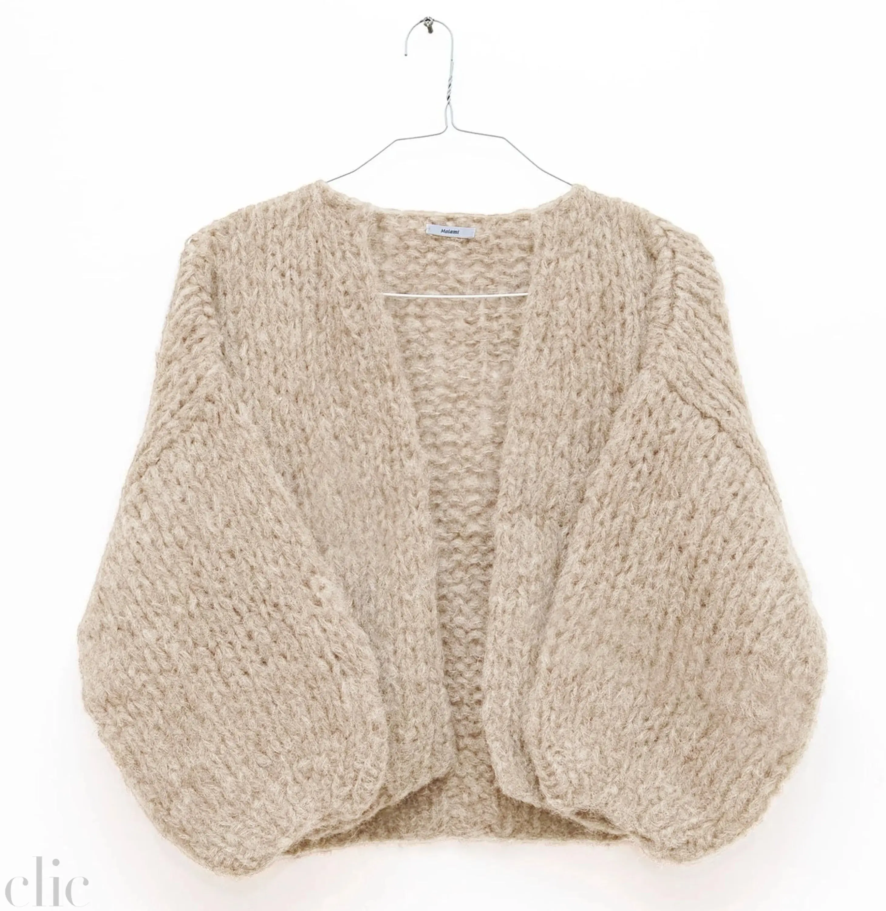 Mohair Bomber Cardigan in Beige, from Maiami
