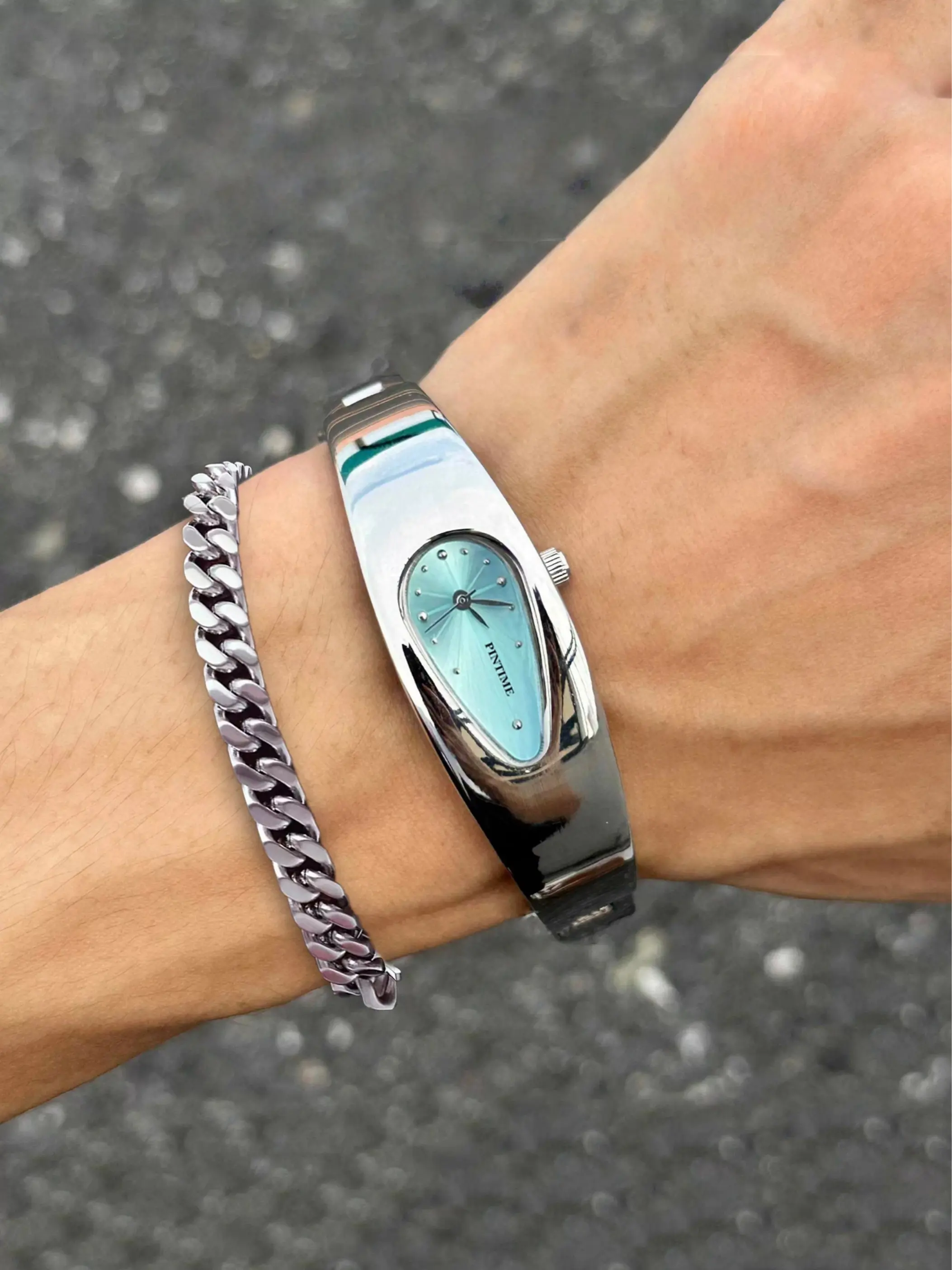 Y2K Water Drop Watch, Vintage Dial, Quartz Movement, Unisex Casual 