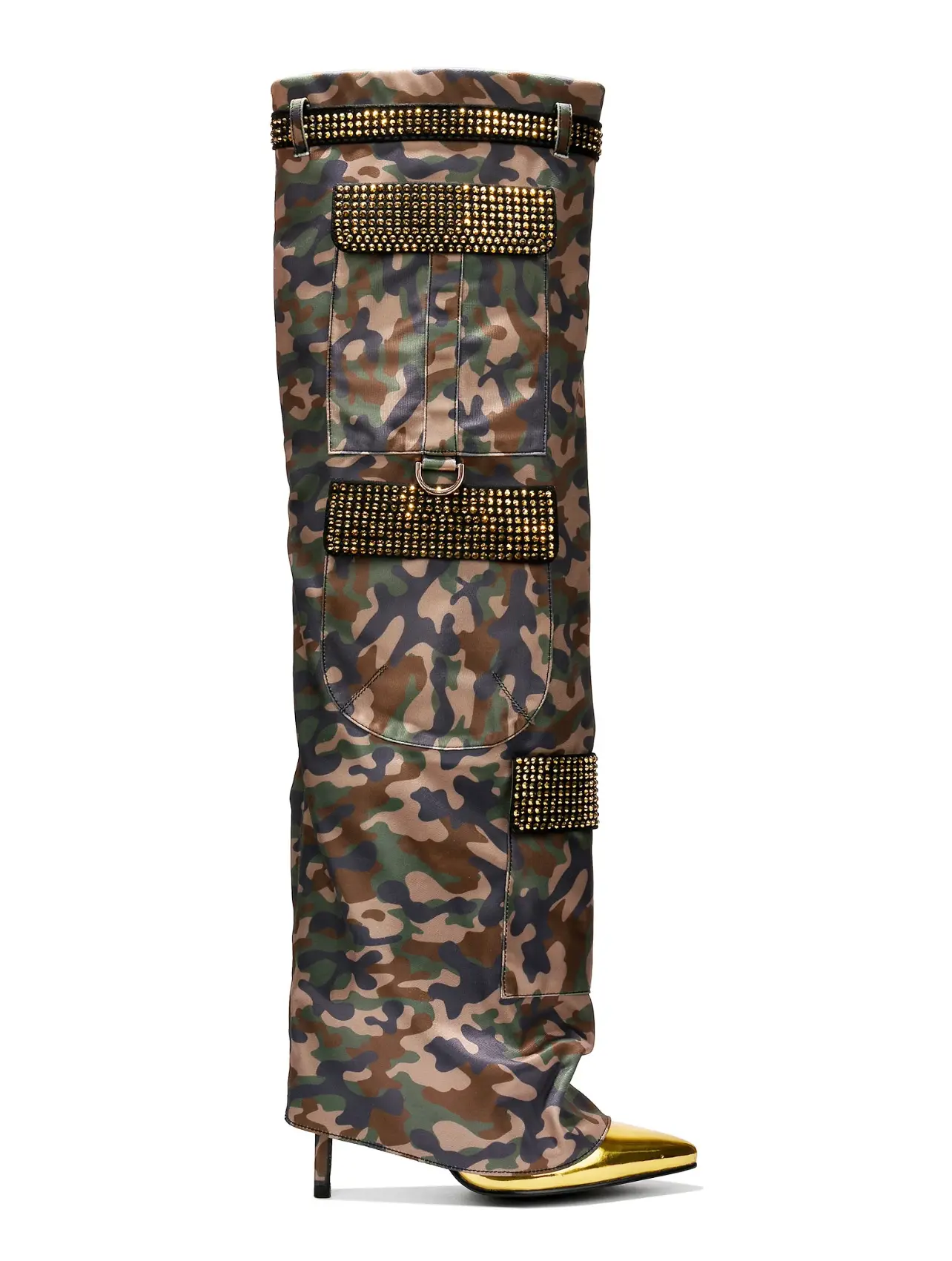 CAMOUFLAGE Thigh High Boots