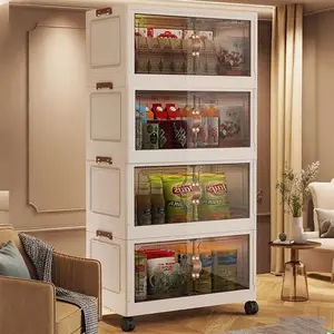 Foldable Storage Box Organizer, Durable Storage Organizer, Home Use Toy & Snack Cabinet, Clothes Organizing Bin, Large Capacity Space-Saving Solution