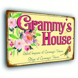 1pc Aluminum Vintage Grammy Award Wall Decor 8x12 Inch Retro Metal Plaque For Living Room Home Decor Products Grandma Theme Housewarming Gift Vintage Metal Sign